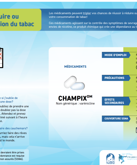 Médicaments pour réduire ou éliminer la consommation du tabac